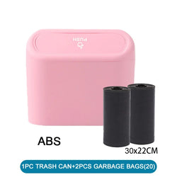 Car Trash Can (With Lid) Contains 60 (300) Garbage Bags, Small Car Trash Can, Leak-Proof Mini Car Accessories