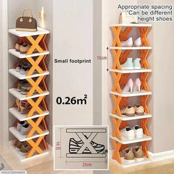 X-Shoe Rack with Dumbbell Storage, Full Floor, ABS Plastic, Multicolor