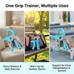 2-Pack Grip Strength Trainer, Adjustable Resistance (11-132 Lbs/5-60Kg) Forearm & Hand Exerciser for Muscle Building, Injury Recovery, Office Relaxation
