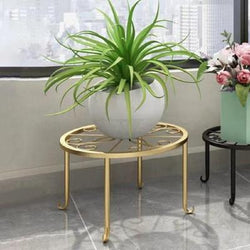 Modern Iron Plant Stand Black Golden Indoor Outdoor