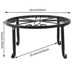 Modern Iron Plant Stand Black Golden Indoor Outdoor