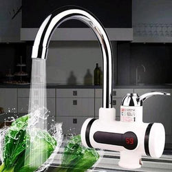 Electric Water Heater Instant Hot Water Silver Stainless Steel