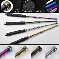 Self Defense Stick 9x26 Inch Silver Retractable with Free Holder