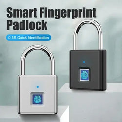 High Quality Smart Fingerprint Lock USB Rechargeable Biometric Digital Padlock