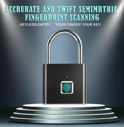High Quality Smart Fingerprint Lock USB Rechargeable Biometric Digital Padlock