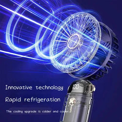Mini Foldable Neck Fan Portable Silent Office Cooler Multicolor ABS