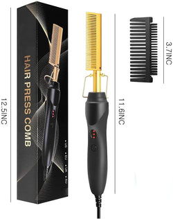 Electric Hot Heating Comb Hair Straightener Curler Flat Irons Wet Dry Hair Iron Straightening Brush Hair Styling Tools