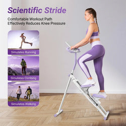 Yagud Fitness Stair Stepper W/ Handlebar, Extended Step Range Climber Machine for Legs & Core Workouts, Home Workout Equipment Summerwins