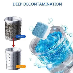Washing Machine Cleaning Tablets 12Pcs White Acrylic Cotton