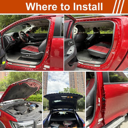 52.5 Ft Car Door Seal Strip Universal Self Adhesive Automotive Weather Stripping, Double Layer 5-Hole Car Door Soundproofing Strip, Rubber Seal Strip for Cars Trucks Suvs Rvs Hood Cover