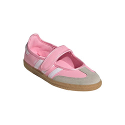 【New】Adidas Samba Jane Kids' Casual Athletic Footwear, Breathable Cushioned Sports Shoes - Light Pink, White, Gum Color, Breathable Cushioned Footwear