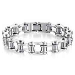 Trendy Hip Hop Punk Motorcycle Chain Bracelet, Fashion Street Style Men'S Versatile Link Bracelet, Cuban Link Bracelet, Stylish Jewelry Accessory(8.5Inch)