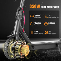 Foldable Electric Scooter Smart APP E Scooter 20MPH Long Riding Range Powerfull Commuting Electric Scooter