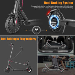 Foldable Electric Scooter Smart APP E Scooter 20MPH Long Riding Range Powerfull Commuting Electric Scooter