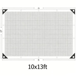 93% Blackout Cloth (Black) - 10 X 13Ftuv-Resistant Shade Net Withreinforced Rivets, Suitable for Outdooradventures / Camping / Garden / Patio/ Greenhouse.Mesh Shade Cloth