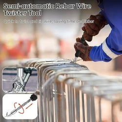 New Semi-Automatic Rebar Tying Machine Wire Knoting Pliers Straight Pull Bar Binding Hook Construction Site Winding Tool