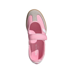 【New】Adidas Samba Jane Kids' Casual Athletic Footwear, Breathable Cushioned Sports Shoes - Light Pink, White, Gum Color, Breathable Cushioned Footwear